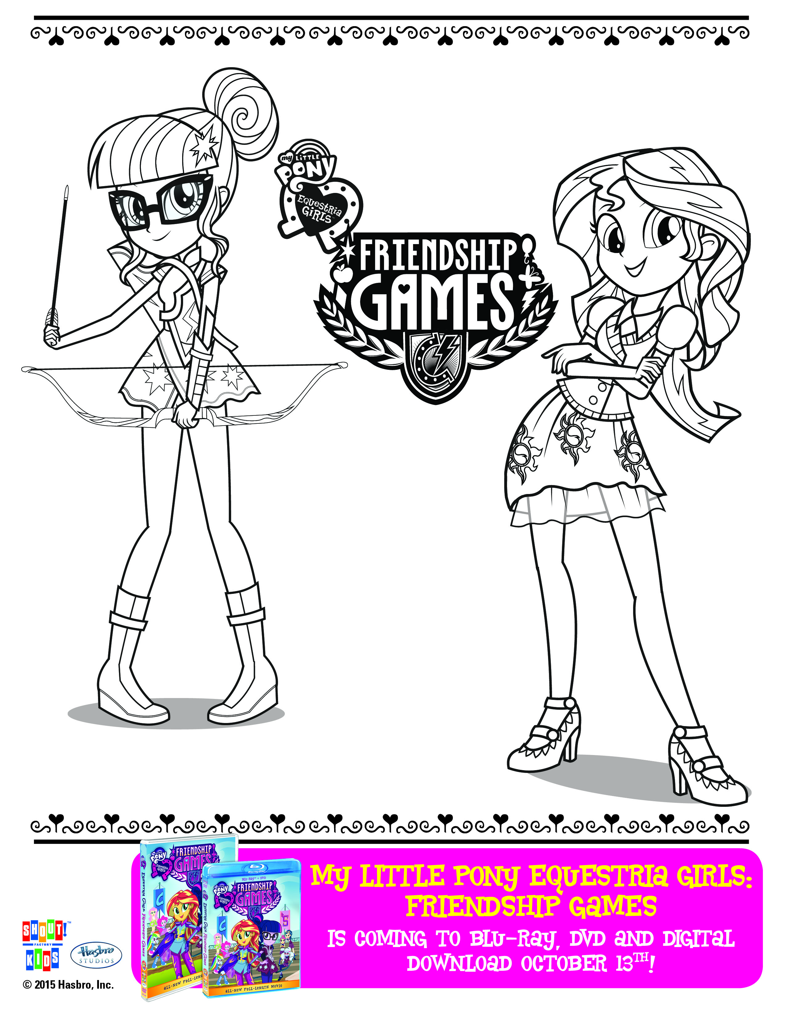 My Little Pony Equestria Girls Friendship Games Coloring Sheets