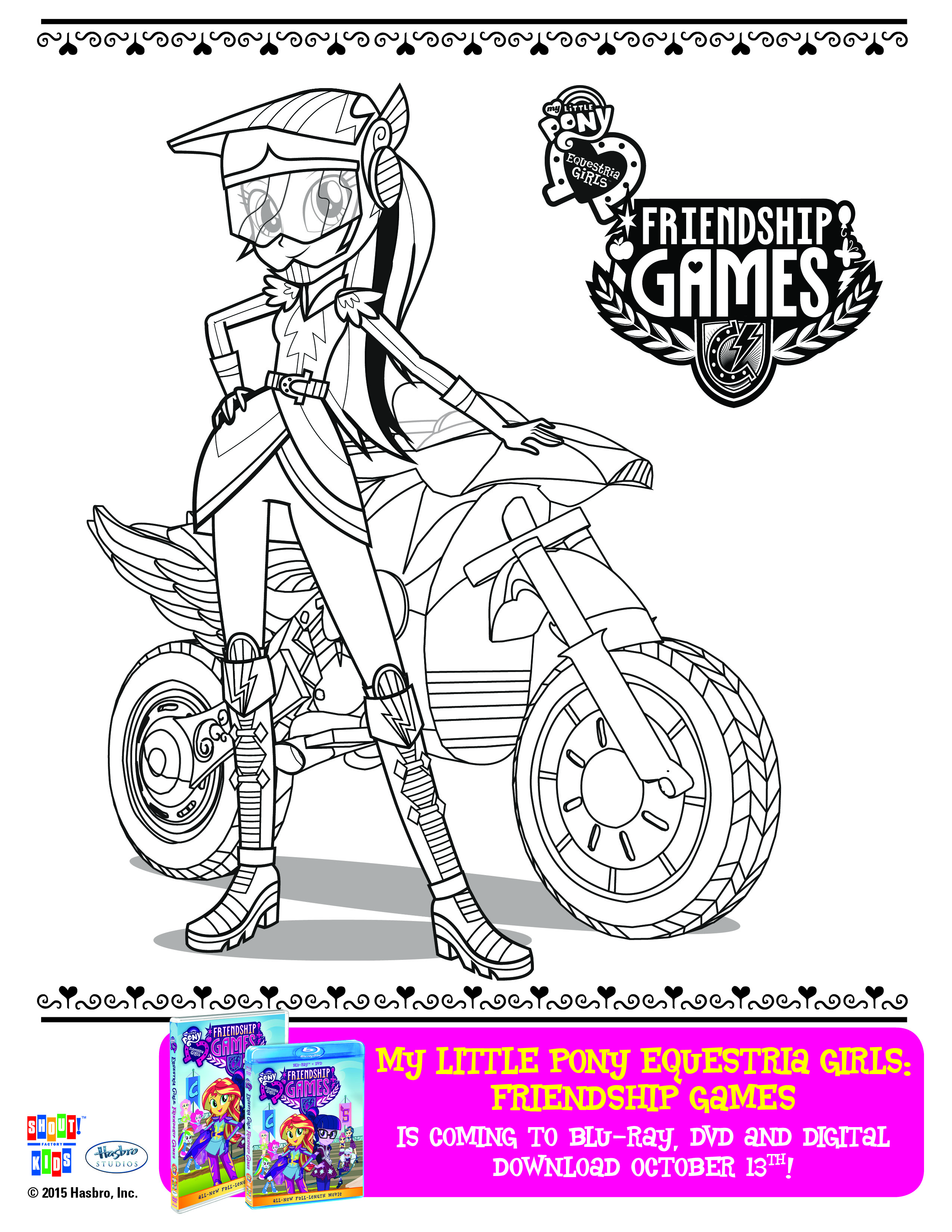 My Little Pony Equestria Girls: Friendship Games Coloring Sheets